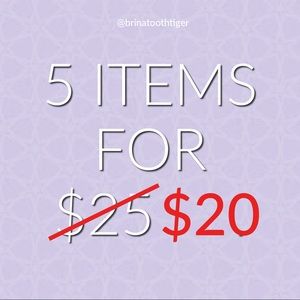 5 for $20 ✨ Clearance Sale! Bundle 5 Items for $20